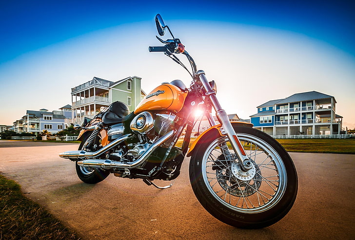 motorcycle, Harley-Davidson, sunlight, transportation, mode of transportation, HD wallpaper