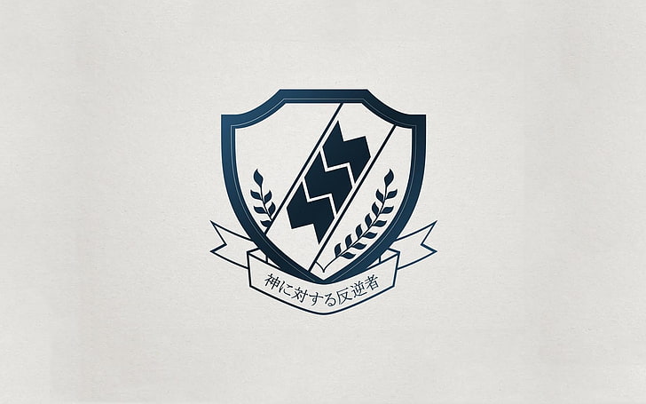 blue shield logo, Angel Beats!, communication, sign, no people, HD wallpaper
