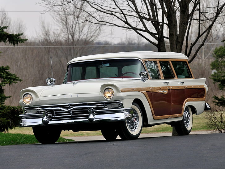 1957, country, ford, retro, squire, stationwagon