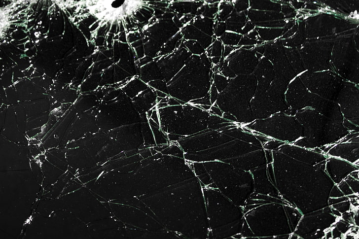 glass, texture, broken glass, crack, backgrounds, abstract, HD wallpaper