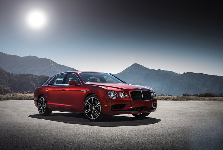 Bentley, Bentley Continental Flying Spur, Car, Luxury Car, Red Car, HD wallpaper