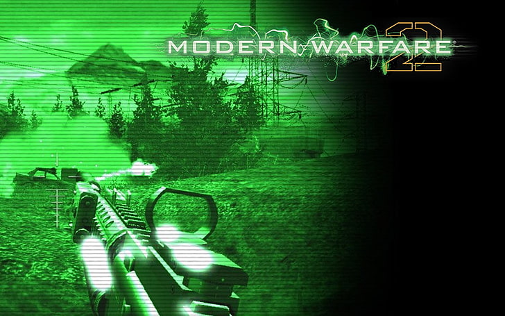 Call of Duty MW2 wallpaper, green color, data, technology, illuminated