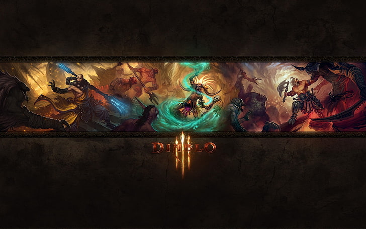 Diablo wallpaper, Diablo III, video games, art and craft, multi colored, HD wallpaper