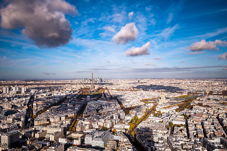 cityscape, blue, sky, Paris, France