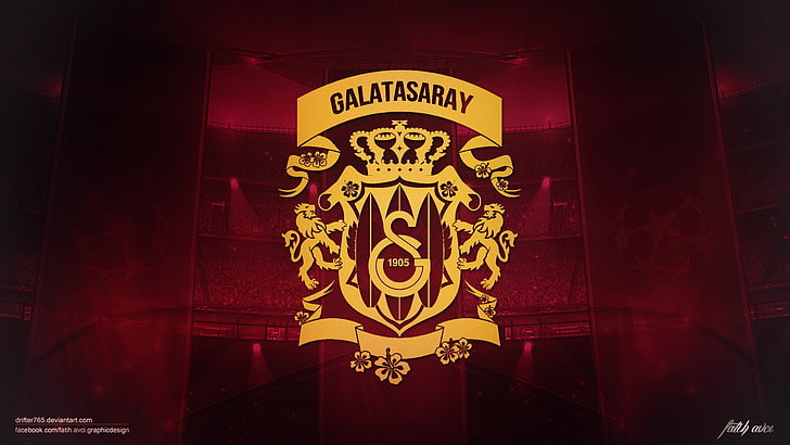 Galatasaray S.K., footballers, architecture, no people, art and craft, HD wallpaper