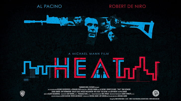 heat, heat movie, Heat (movie), Al Pacino, Robert de Niro, HD wallpaper