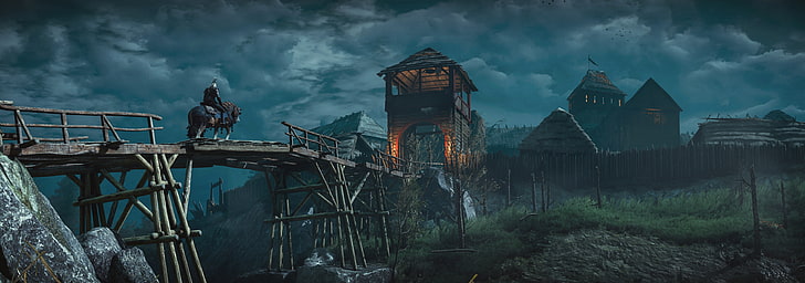 video games, The Witcher 3: Wild Hunt, Geralt of Rivia, architecture, HD wallpaper