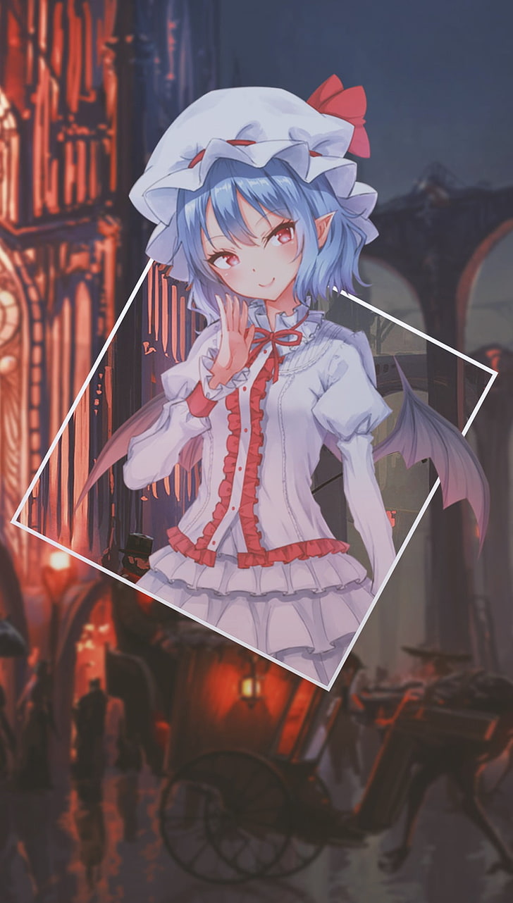 anime, anime girls, picture-in-picture, Touhou, Remilia Scarlet