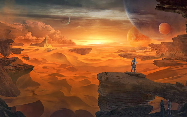 science fiction, planet, space, space art, artwork, beauty in nature