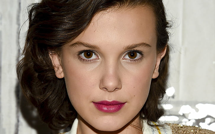 Download Millie Bobby Brown blazing the big screen Wallpaper