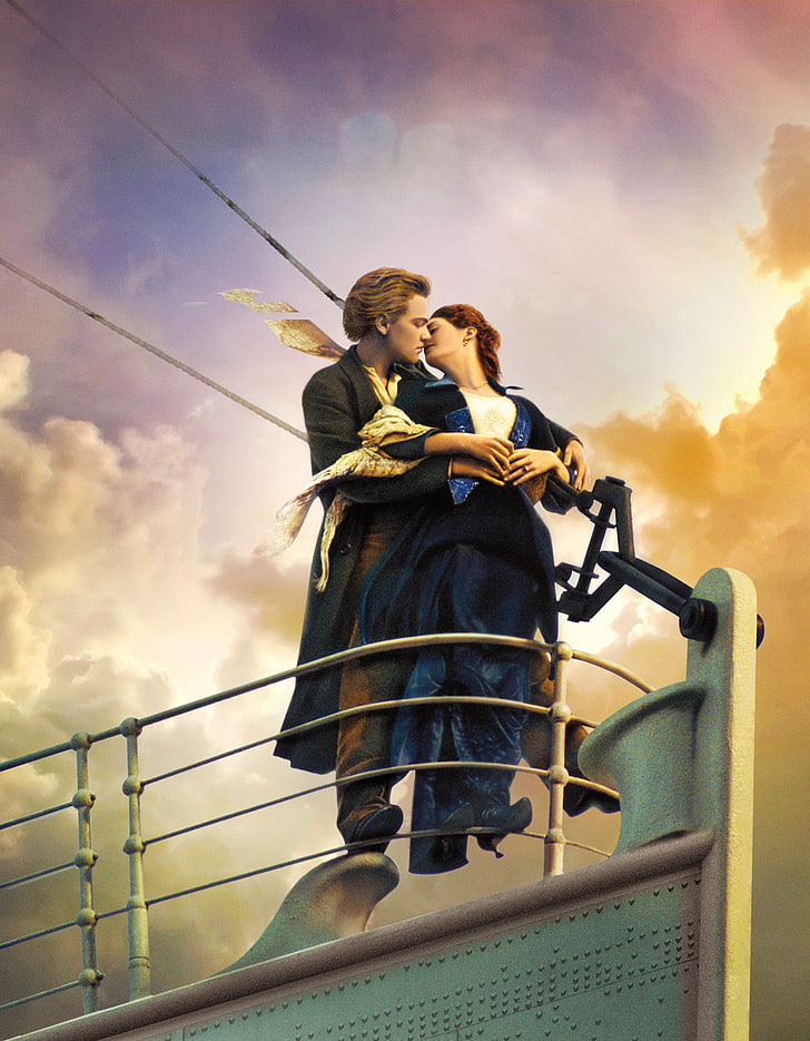 HD wallpaper: Leonardo DiCaprio, Titanic, Kate Winslet, two people, sky,  women | Wallpaper Flare