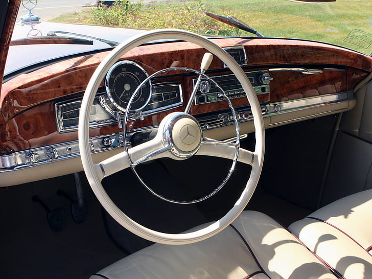 1951, 300 s, benz, cabriolet, interior, luxury, mercedes, retro, HD wallpaper