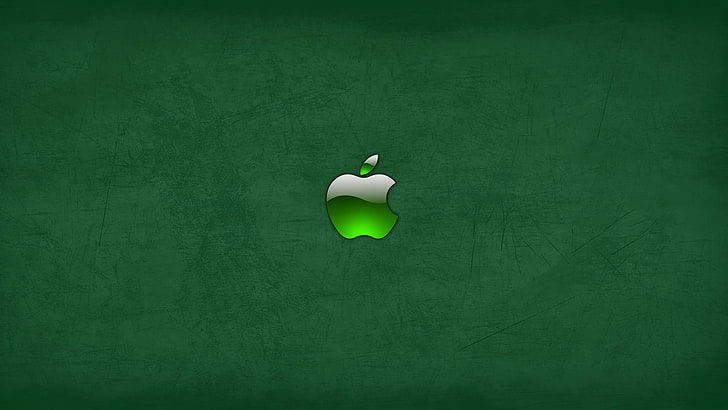 HD wallpaper: Apple logo, green, mac, green color, green background,  indoors | Wallpaper Flare