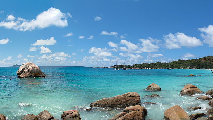 Anse Lazio, Praslin Island, Seychelles, Best beaches of 2017, HD wallpaper