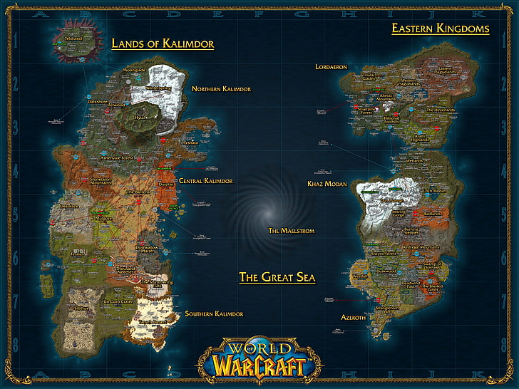 HD wallpaper: world of warcraft maps 8192x6144 Video Games World of