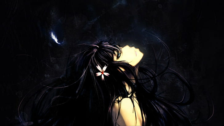 HD wallpaper: anime dark anime girls black hair, one person, women, adult |  Wallpaper Flare