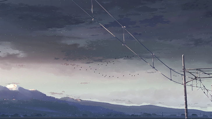 5 Centimeters Per Second, anime, Makoto Shinkai, sky, cloud - sky