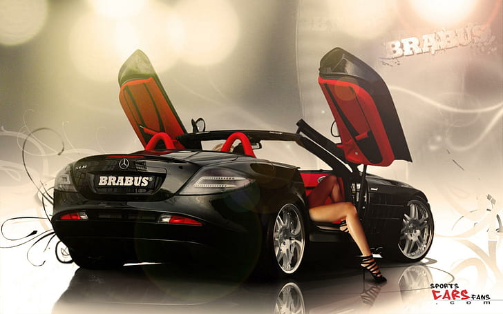 Brabus E V12 Mercedes, black mercedes benz brabus, e class, coupe, HD wallpaper