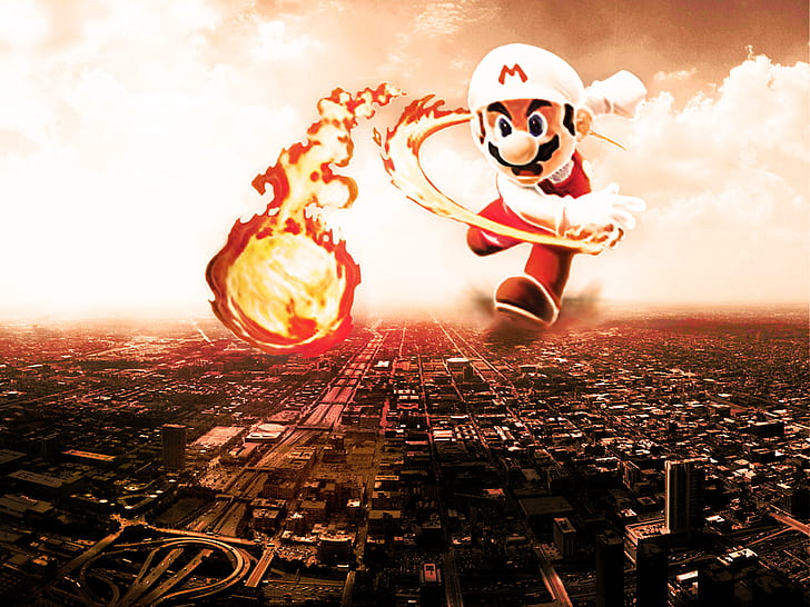 Fireball Mario Nintendo HD, video games, HD wallpaper