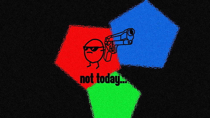 not today text illustration, humor, no people, representation