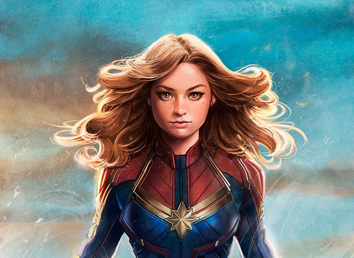 Download Vector Captain Marvel iPhone Wallpaper | Wallpapers.com