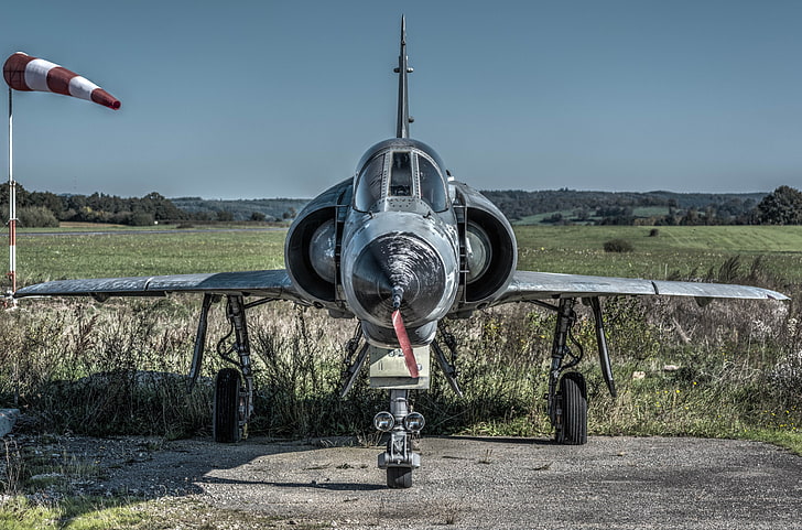 Dassault Mirage IIIE, day, nature, sky, coin operated, binoculars, HD wallpaper