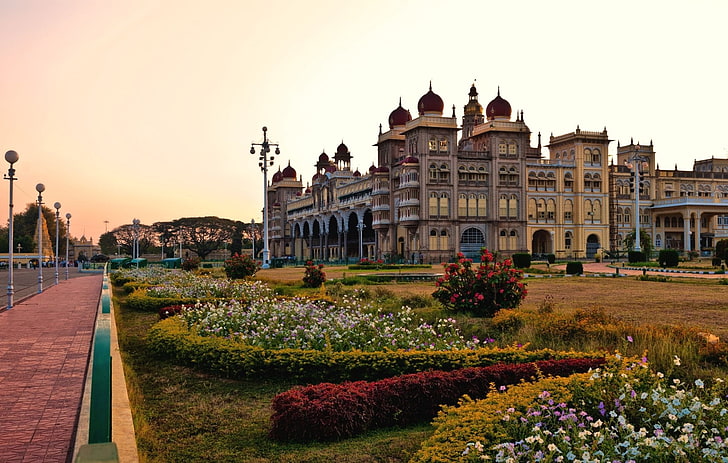 Palaces, Mysore Palace, India, architecture, built structure, HD wallpaper
