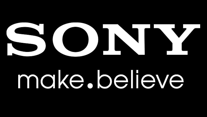 Sony logo, firm, bw, illustration, black Color, sign, symbol, HD wallpaper