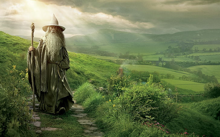 The Lord of the Rings The Hobbit Gandalf Wizard HD, movies, HD wallpaper