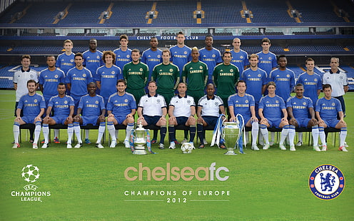 HD wallpaper: Chelsea Football team, emblem, players, Champions League, Final 2012 - Wallpaper Flare