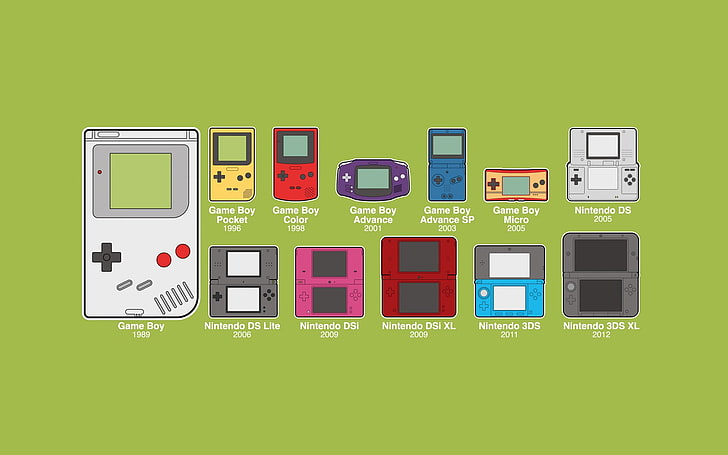 Nintendo handheld game console illustration, GameBoy, consoles
