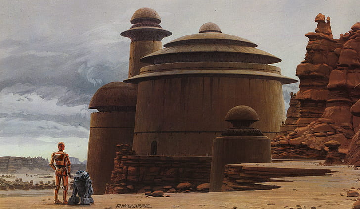 Star Wars, C-3PO, R2-D2, Tatooine (Star Wars), HD wallpaper