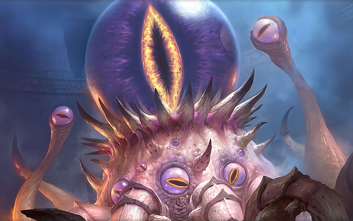 whispers of the old gods, Hearthstone, C'Thun, animal, close-up, HD wallpaper