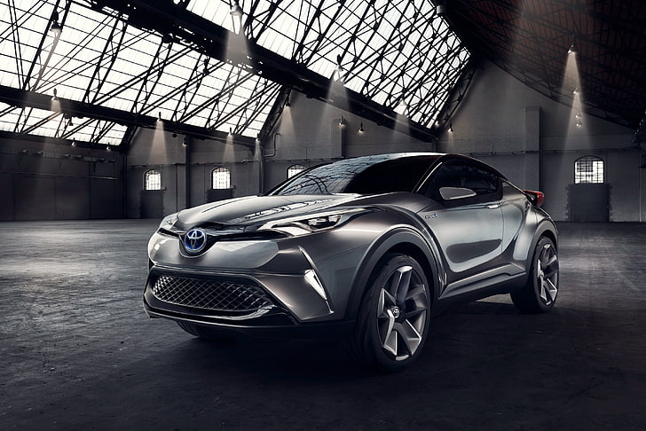 gray Toyota SUV, Concept, 2015, C-HR, concentrate, car, motor vehicle, HD wallpaper