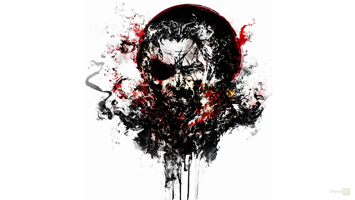Punisher logo, Metal Gear Solid V: The Phantom Pain, photo manipulation, HD wallpaper