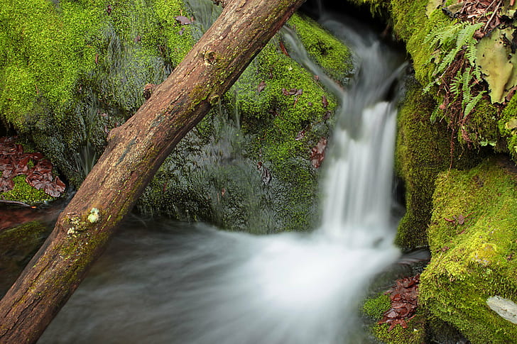 photograph of waterfall, Fall Creek, Revisited, Pennsylvania, HD wallpaper