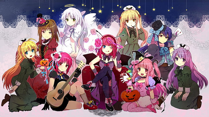 Anime, Angel Beats!, Eri Shiina, Hatsune Otonashi, Hisako (Angel Beats!), HD wallpaper
