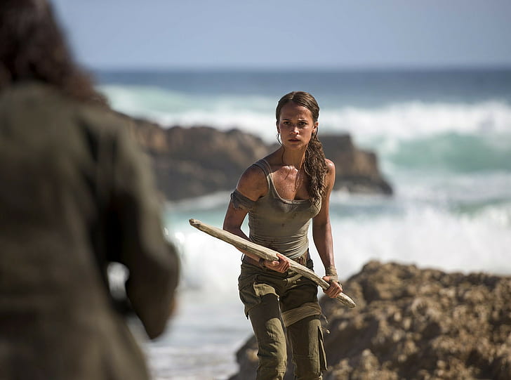 Alicia Vikander, Tomb Raider 2018, Lara Croft, HD wallpaper