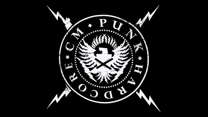 CM Punk logo, wrestling, WWE, black background, no people, studio shot, HD wallpaper