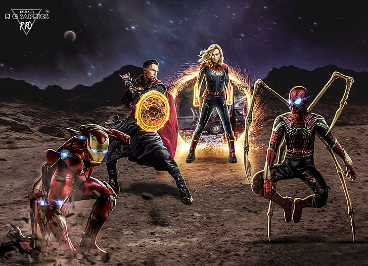 The Avengers, Avengers Endgame, Captain Marvel, Doctor Strange, HD wallpaper