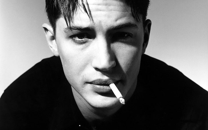 cigarette stick, actor, Male, smokes, Tom Hardy, people, men