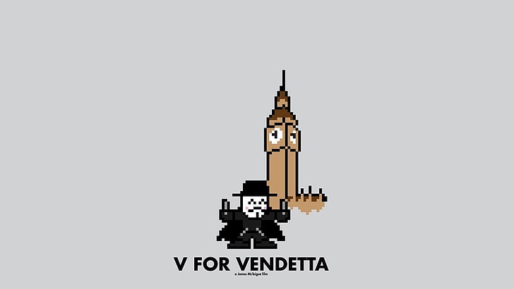 movies v for vendetta posters 8bit Entertainment Movies HD Art, HD wallpaper