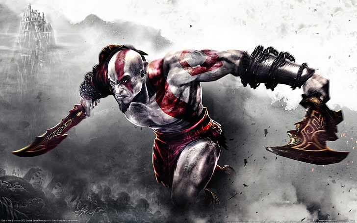 HD wallpaper: God of War Kratos illustration, god of war sony, ps3, swords | Wallpaper Flare