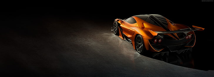 Geneva Auto Show 2016, Apollo Arrow, hypercar, orange, speed, HD wallpaper