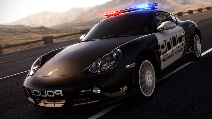 Police Porsche, police car, cars, HD wallpaper