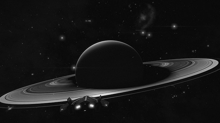 Arrival at Saturn, Saturn digital wallpaper, Space, planet, universe, HD wallpaper