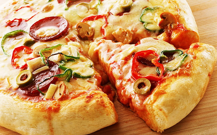 Pizza Time, food, lunch, italian, picture, HD wallpaper