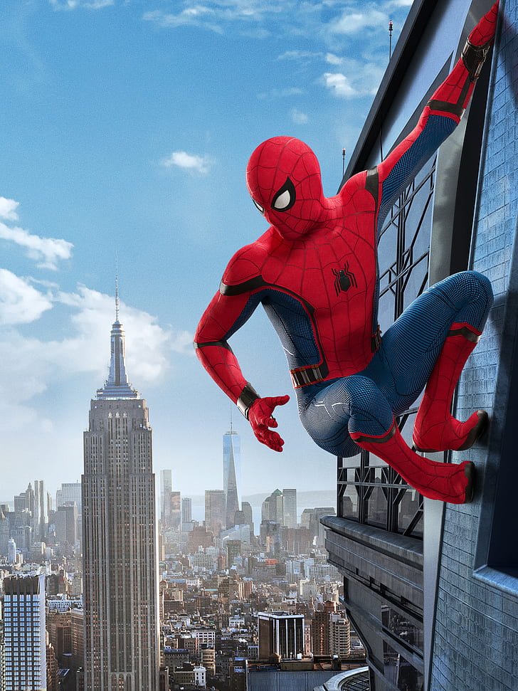 Spider-Man Homecoming (Movie), Peter Parker, cityscape, superhero, HD wallpaper