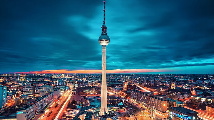 Berlin, Alexanderplatz, Fernsehturm, architecture, city, building exterior, HD wallpaper