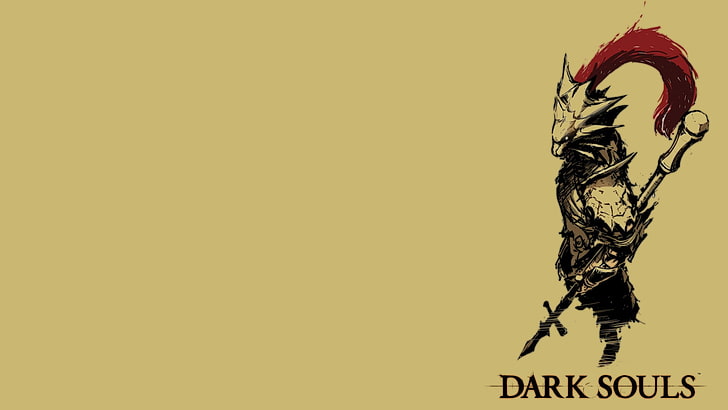 Dark Souls illustration, ornstein, video games, minimalism, simple background